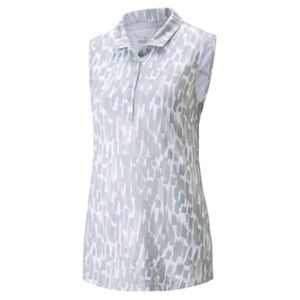 NWT PUMA Cloudspun Three Brush Sleeveless Polo Golf Shirt - XS